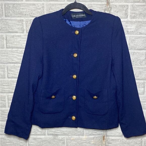 ⭐️Herbert Grossman Navy blue Jacket Women's Size Large - Picture 2 of 7
